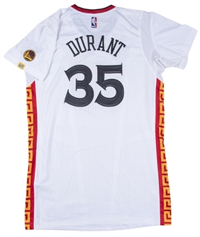 2017 Kevin Durant Game Used Golden State Warriors #35 Chinese Heritage Jersey - 23 Point Game! (MeiGray)